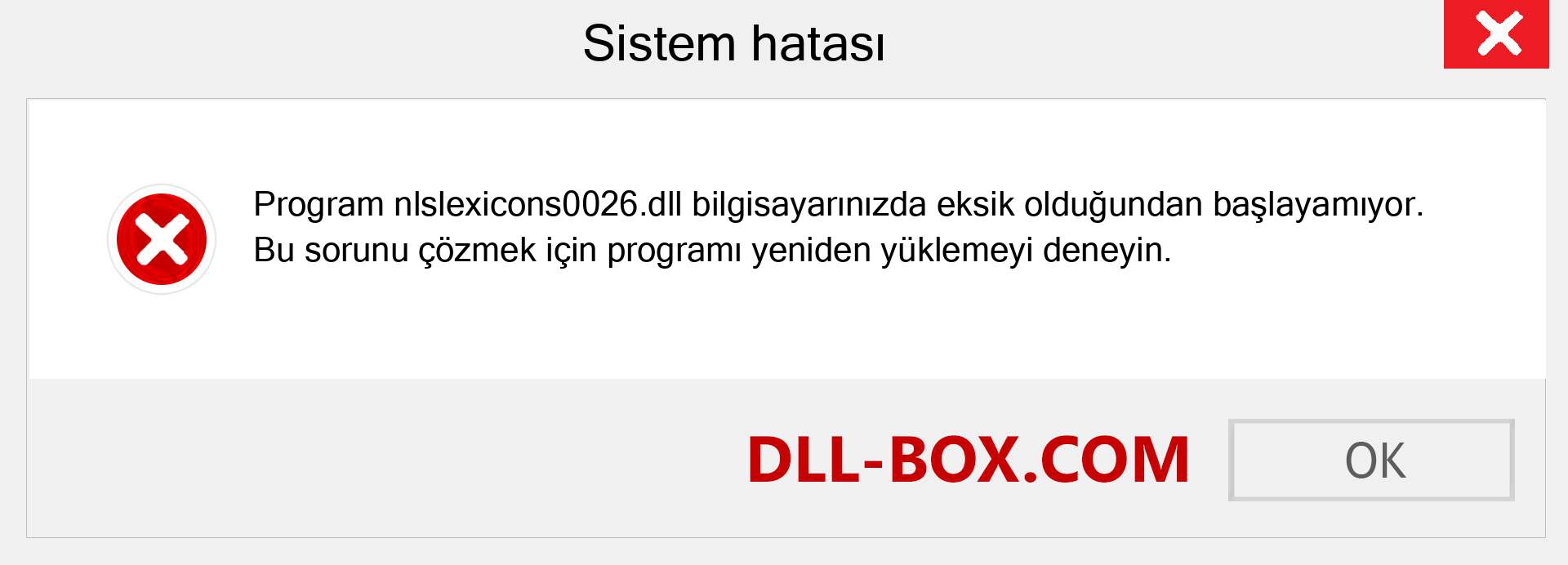 nlslexicons0026.dll dosyası eksik mi? Windows 7, 8, 10 için İndirin - Windows'ta nlslexicons0026 dll Eksik Hatasını Düzeltin, fotoğraflar, resimler